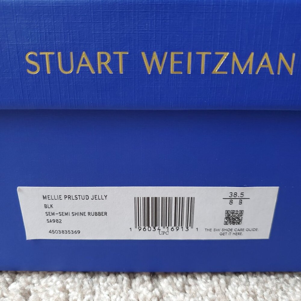 Stuart Weitzman MELLIE PEARLSTUD JELLY SLIDE SANDAL | Size 8 - Picture 6 of 7